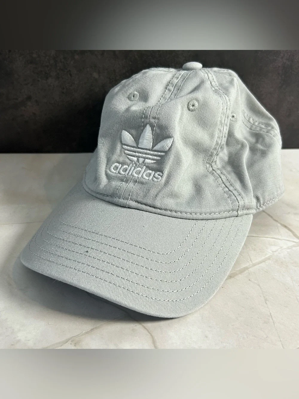 adidas Light Gray Trefoil Baseball Cap